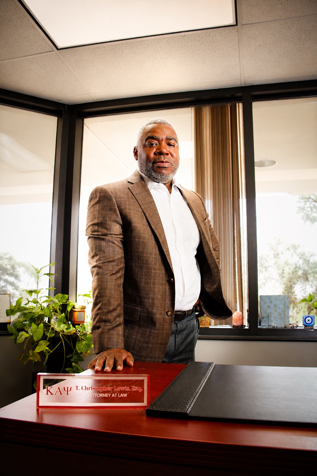 T. Christopher Lewis in his Dallas office